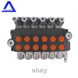 6 Spool Hydraulic Control Valve Double Acting 13 GPM 3600 PSI SAE Ports