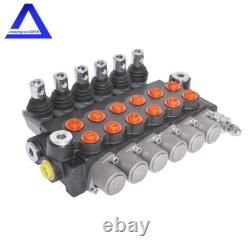 6 Spool Hydraulic Control Valve Double Acting 13 GPM 3600 PSI SAE Ports