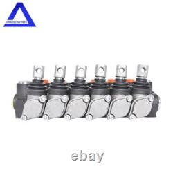 6 Spool Hydraulic Control Valve Double Acting 13 GPM 3600 PSI SAE Ports