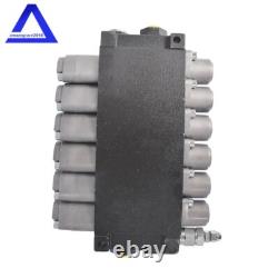 6 Spool Hydraulic Control Valve Double Acting 13 GPM 3600 PSI SAE Ports