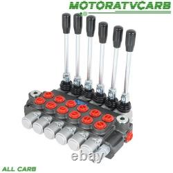6 Spool Hydraulic Directional Control Valve 11GPM 3600PSI Adjustable+conversion