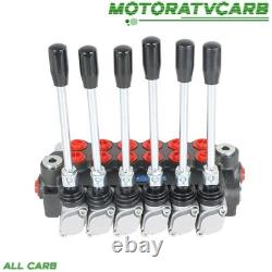 6 Spool Hydraulic Directional Control Valve 11GPM 3600PSI Adjustable+conversion