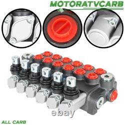 6 Spool Hydraulic Directional Control Valve 11GPM 3600PSI Adjustable+conversion