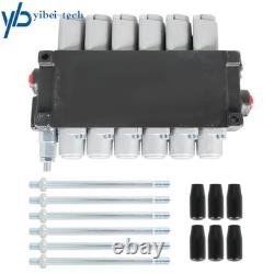 6 Spool Hydraulic Directional Control Valve 11GPM Adjustable 3600PSI+conversion