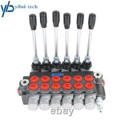 6 Spool Hydraulic Directional Control Valve 11GPM Adjustable 3600PSI+conversion
