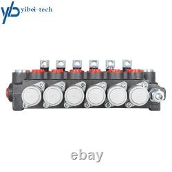 6 Spool Hydraulic Directional Control Valve 11GPM Adjustable 3600PSI+conversion