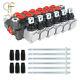 6 Spool Hydraulic Directional Control Valve 11gpm Adjustable Relief Valve Bspp