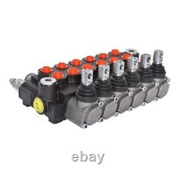 6 Spool Hydraulic Directional Control Valve 11GPM Adjustable Relief Valve BSPP