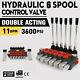 6 Spool Hydraulic Directional Control Valve 11gpm Double Acting Adjustable