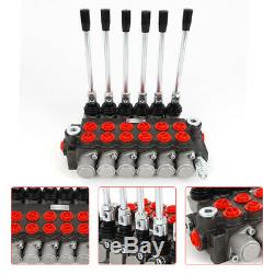 6 Spool Hydraulic Directional Control Valve 11gpm 40 L/min Double Acting 6P40