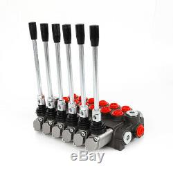 6 Spool Hydraulic Directional Control Valve 11gpm 40 L/min Double Acting 6P40