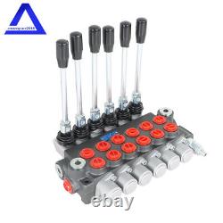 6 Spool Hydraulic Directional Control Valve 11gpm Adjustable Relief Valve