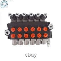 6 Spool Hydraulic Directional Control Valve 11gpm Adjustable Relief Valve