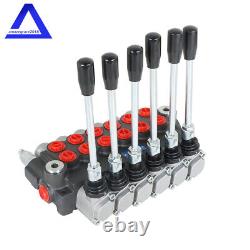 6 Spool Hydraulic Directional Control Valve 11gpm Adjustable Relief Valve