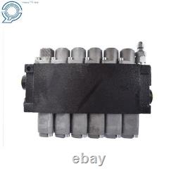 6 Spool Hydraulic Directional Control Valve 11gpm Adjustable Relief Valve