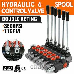 6 Spool Hydraulic Directional Control Valve 11gpm Double Acting Cylinder 11 GPM