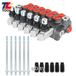 6 Spool Hydraulic Directional Control Valve Adjustable 3600PSI 11GPM