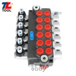 6 Spool Hydraulic Directional Control Valve Adjustable 3600PSI 11GPM