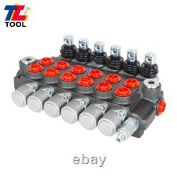 6 Spool Hydraulic Directional Control Valve Adjustable 3600PSI 11GPM