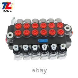 6 Spool Hydraulic Directional Control Valve Adjustable 3600PSI 11GPM