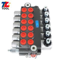 6 Spool Hydraulic Directional Control Valve Adjustable 3600PSI 11GPM