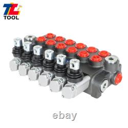 6 Spool Hydraulic Directional Control Valve Adjustable 3600PSI 11GPM