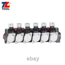 6 Spool Hydraulic Directional Control Valve Adjustable 3600PSI 11GPM
