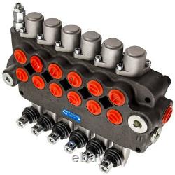 6 Spool Hydraulic Directional Control Valve Double Acting Cylinder 80l/min 21GPM