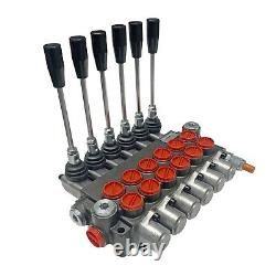 6 Spool Hydraulic Directional Control Valve Open Center 13 GPM 3600 PSI NEW