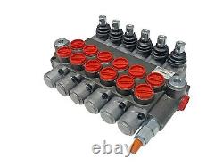 6 Spool Hydraulic Directional Control Valve Open Center 13 GPM 3600 PSI NEW