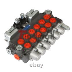 6Spool 11GPM 3645PSI Hydraulic Backhoe Directional Control Valve with4Joysticks