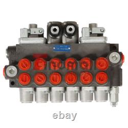 6Spool 11GPM 3645PSI Hydraulic Backhoe Directional Control Valve with4Joysticks