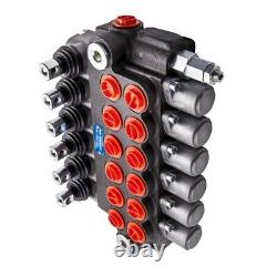 6Spool Hydraulic Directional Control Valve Double Acting Adjustable Relief Valve
