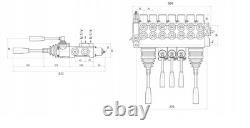 7 BANK Hydraulic Directional Valve 2x JOYSTICK 11gpm 40L 6x Double 1x Single ex