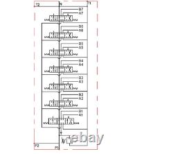 7 BANK Hydraulic Directional Valve 2x JOYSTICK 11gpm 40L 6x Double 1x Single ex