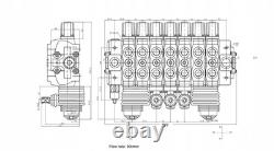 7 Bank Hydraulic Directional Valve for Forest Crane Logging Trailer 90L 2xJoy ex
