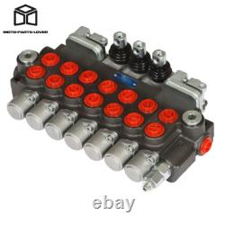 7 Spool 11GPM Hydraulic Directional Control Valve 2JOYSTICK 40L BSPP Port