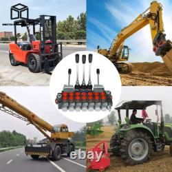 7 Spool 11GPM Hydraulic Directional Control Valve 2JOYSTICK 40L BSPP Port