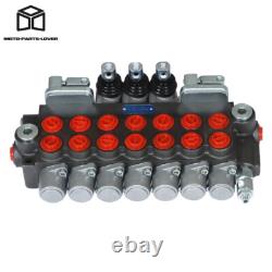 7 Spool 11GPM Hydraulic Directional Control Valve 2JOYSTICK 40L BSPP Port