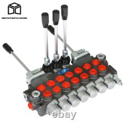 7 Spool 11GPM Hydraulic Directional Control Valve 2JOYSTICK 40L BSPP Port