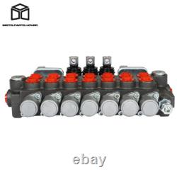 7 Spool 11GPM Hydraulic Directional Control Valve 2JOYSTICK 40L BSPP Port