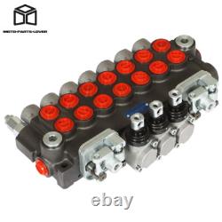 7 Spool 11GPM Hydraulic Directional Control Valve 2JOYSTICK 40L BSPP Port