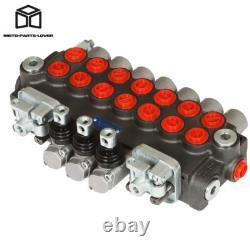 7 Spool 11GPM Hydraulic Directional Control Valve 2JOYSTICK 40L BSPP Port