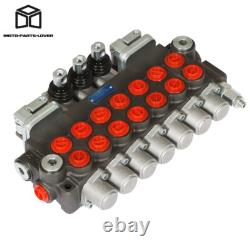 7 Spool 11GPM Hydraulic Directional Control Valve 2JOYSTICK 40L BSPP Port