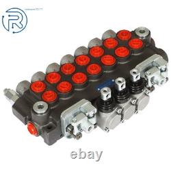 7 Spool 11GPM Hydraulic Directional Control Valve 2JOYSTICK 40L BSPP Port NEW