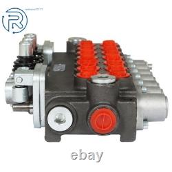 7 Spool 11GPM Hydraulic Directional Control Valve 2JOYSTICK 40L BSPP Port NEW