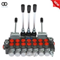 7 Spool 11GPM Hydraulic Directional Control Valve BSPP Port With 2 Joystick