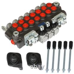 7 Spool 11GPM Hydraulic Directional Control Valve BSPP Port With 2 Joystick