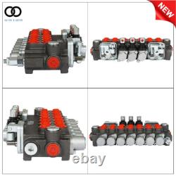 7 Spool 11GPM Hydraulic Directional Control Valve BSPP Port With 2 Joystick