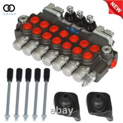 7 Spool 11GPM Hydraulic Directional Control Valve BSPP Port With 2 Joystick